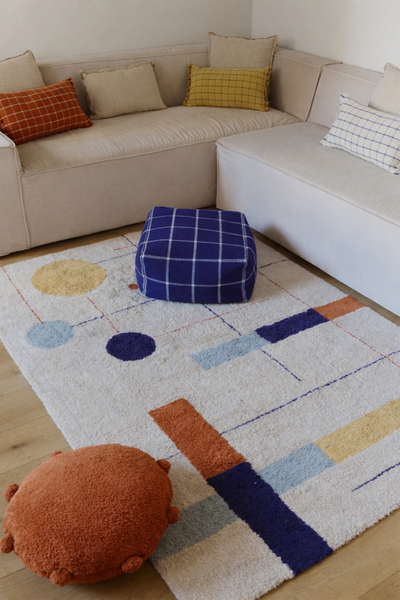 Geometrical Shapes Washable Rug by Lorena Canals