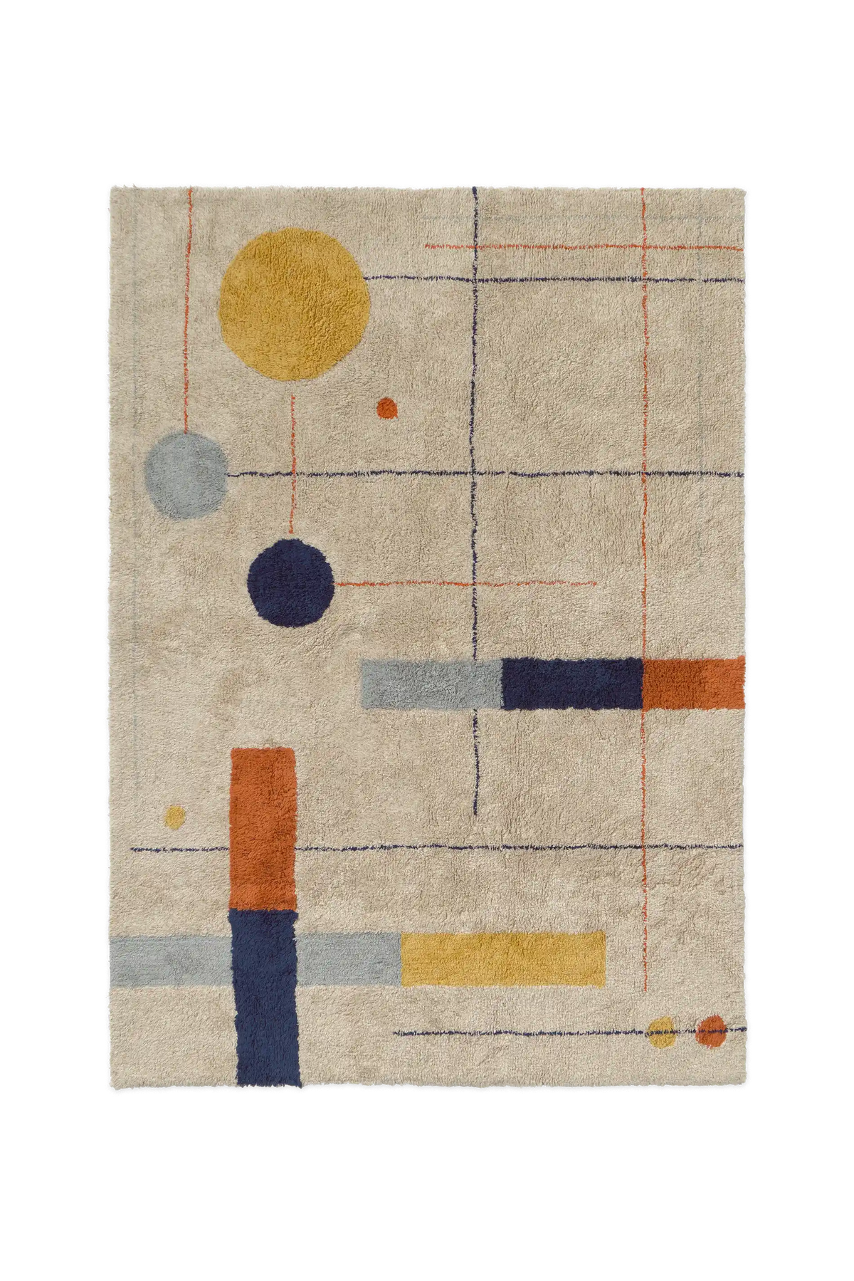 Geometrical Shapes Washable Rug by Lorena Canals