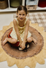 Kids Sunflower Washable Rug by Lorena Canals featuring a vibrant sunflower design on soft, washable fabric for children’s rooms.