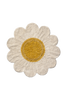 White Daisy washable kids rug by Lorena Canals featuring a floral daisy design, soft and suitable for children's rooms.