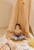 White Daisy washable kids rug by Lorena Canals featuring a floral daisy pattern on soft, durable fabric.