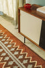 Pillar wool runner rug by Lorena Canals in a neutral design for hallway or floor decor