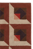 Tessera wool rug by Lorena Canals in red, featuring a geometric design