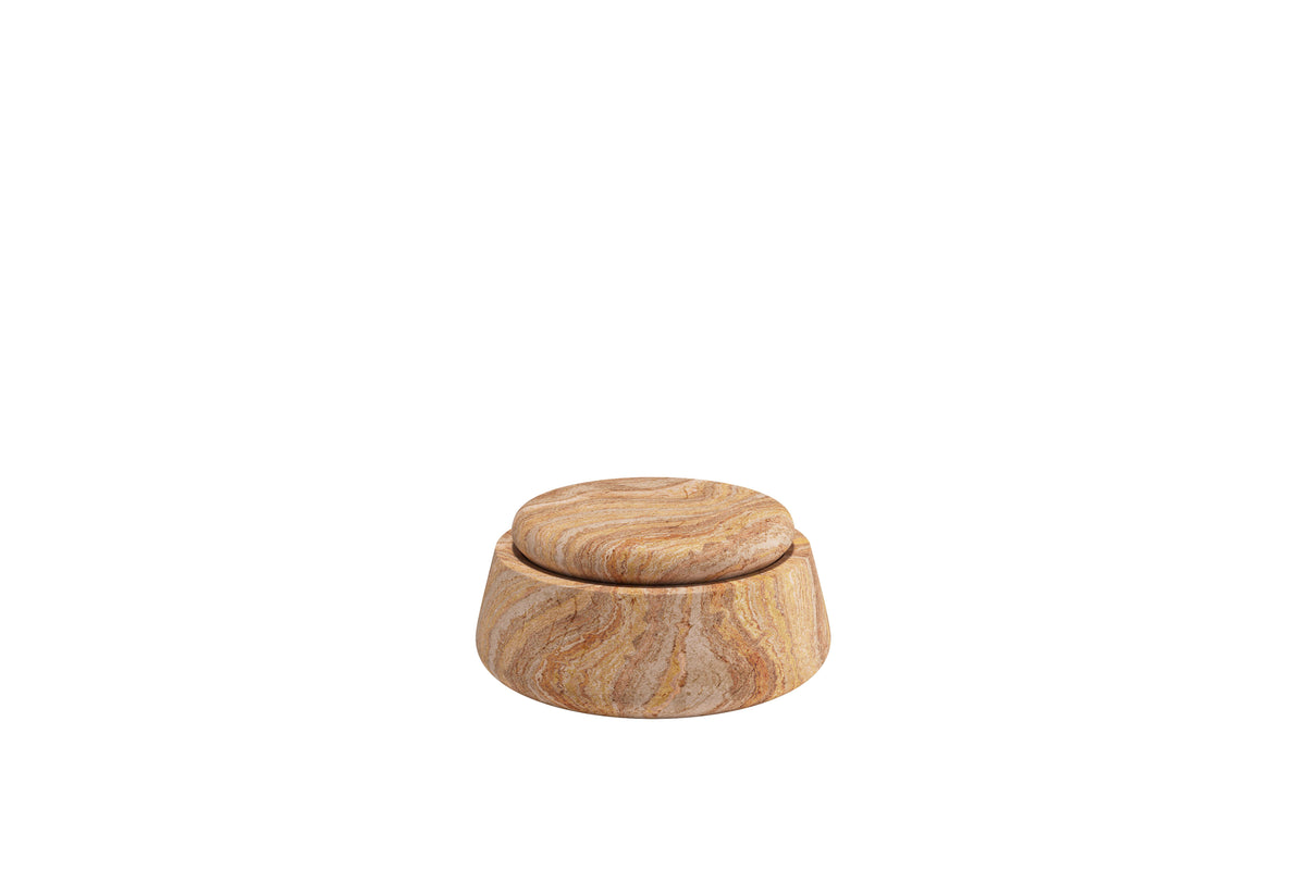 Woud Serene Jars accessories in soft rainbow sandstone, showcasing smooth, rounded ceramic design for decorative use.