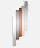 Three Logs Mirror by Woud Denmark, modern wooden accessory with three log-shaped mirror sections on a sleek frame.