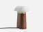 Woud Denmark Nova walnut table lamp with a sleek, modern design and warm wood finish, perfect for contemporary lighting.