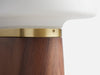 Walnut Nova table lamp by Woud Denmark, modern lighting with a sleek design and warm wood finish, ideal for contemporary interiors.