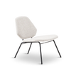 Ivory Lean Lounge Chair by Woud Denmark, modern seating with a sleek, minimalist design and comfortable ergonomic shape.
