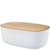 Rig-Tig BOX-IT bread box in natural wood finish, spacious 34.5 cm storage container for bread and baked goods.