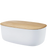 Rig-Tig BOX-IT bread box in natural wood finish, spacious 34.5 cm storage container for bread and baked goods.