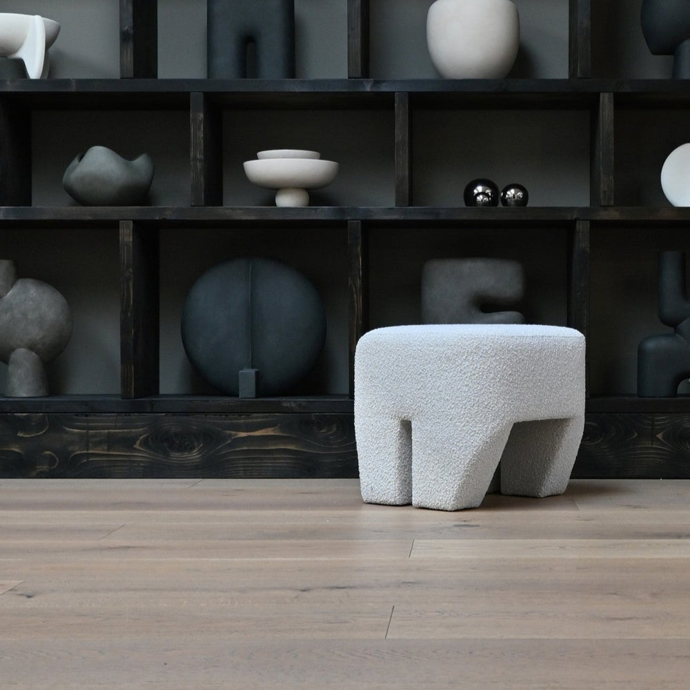 Sculpt Stool - Off White Bouclé by 101 Copenhagen