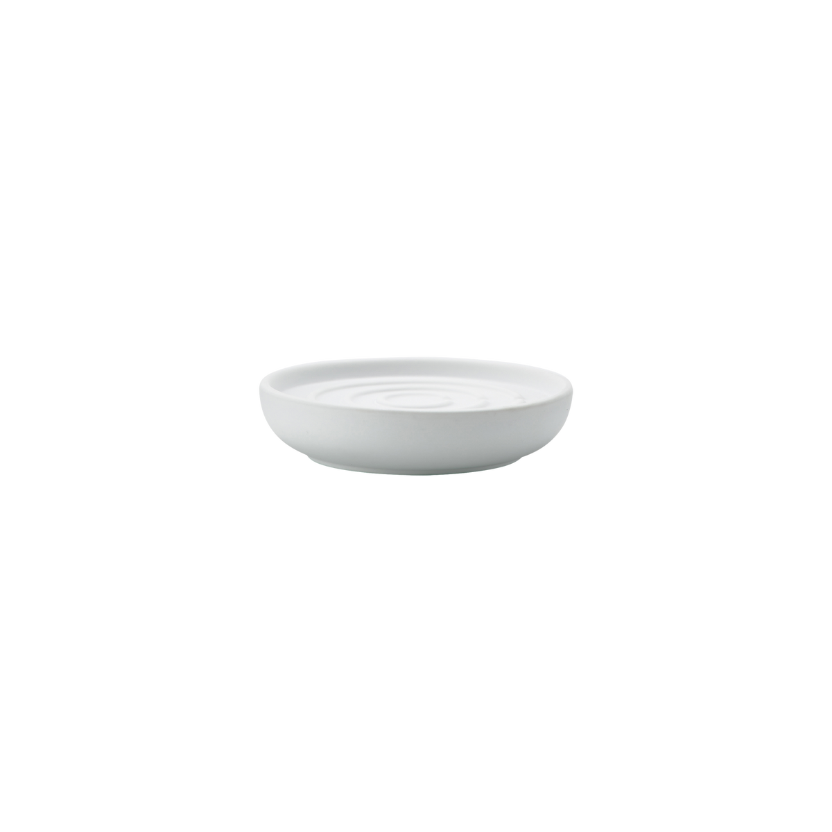 Black Nova soap dish by Zone Denmark, a sleek bathroom accessory with a modern design and durable material.