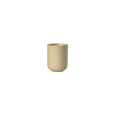 Black Ume toothbrush mug by Zone Denmark, a sleek bathroom accessory with a modern design and smooth finish.