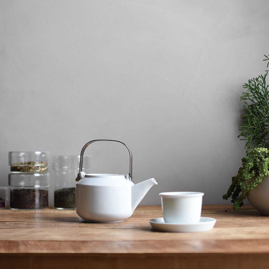 Tasse à thé et soucoupe Leaves to par Kinto