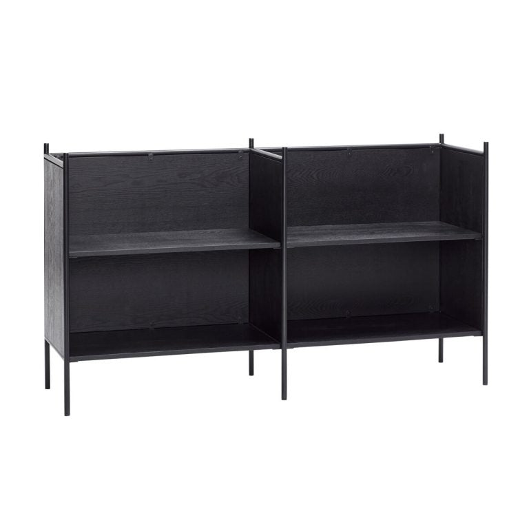 Norm Shelf Unit Double Black By Hübsch — The Modern Shop 3682