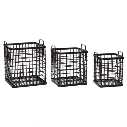 Square Baskets, Set of 3 by Hübsch