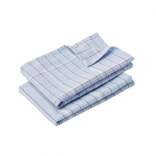 Grid Tea Towels - Light Blue, Set of 2 by Hübsch