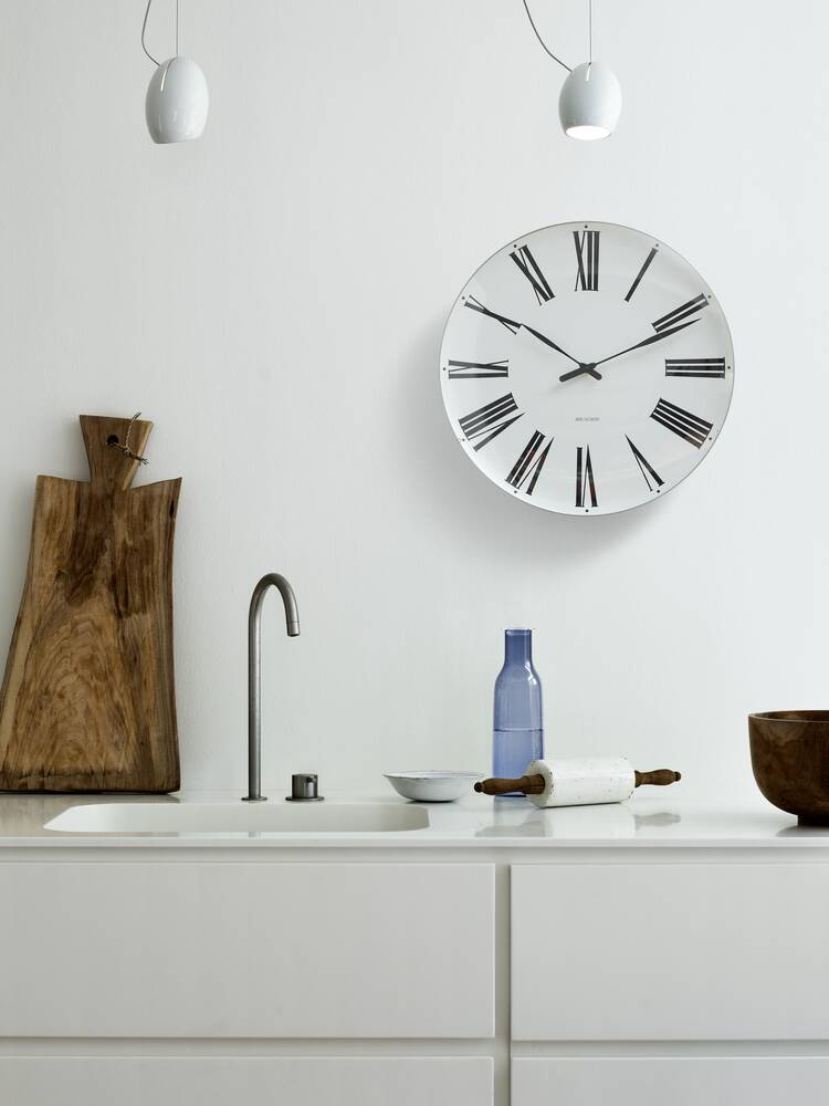 Roman Wall Clock by Arne Jacobsen
