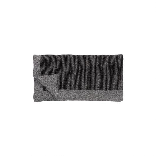 Plaid chaud, couverture noire/grise par Hübsch