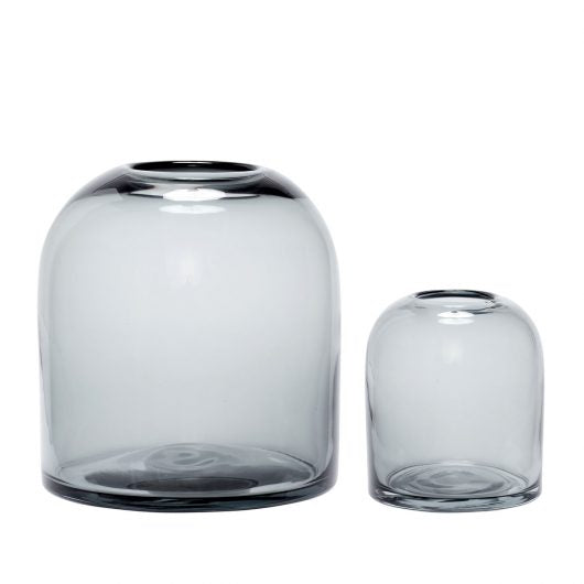 Dome Vases - Smoked, Set of 2 by Hübsch
