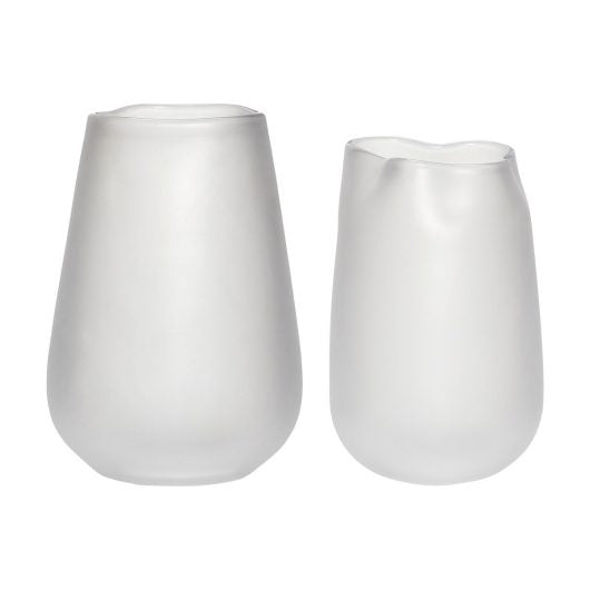 Vases Bow - Blanc, Lot de 2 par Hübsch