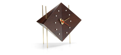 Vitra Diamond Clock desk clock with geometric design, featuring a sleek, modern accessory for office or home decor.