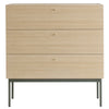 Luc Drawer 100 with 3 Drawers and Glass Top by Asplund