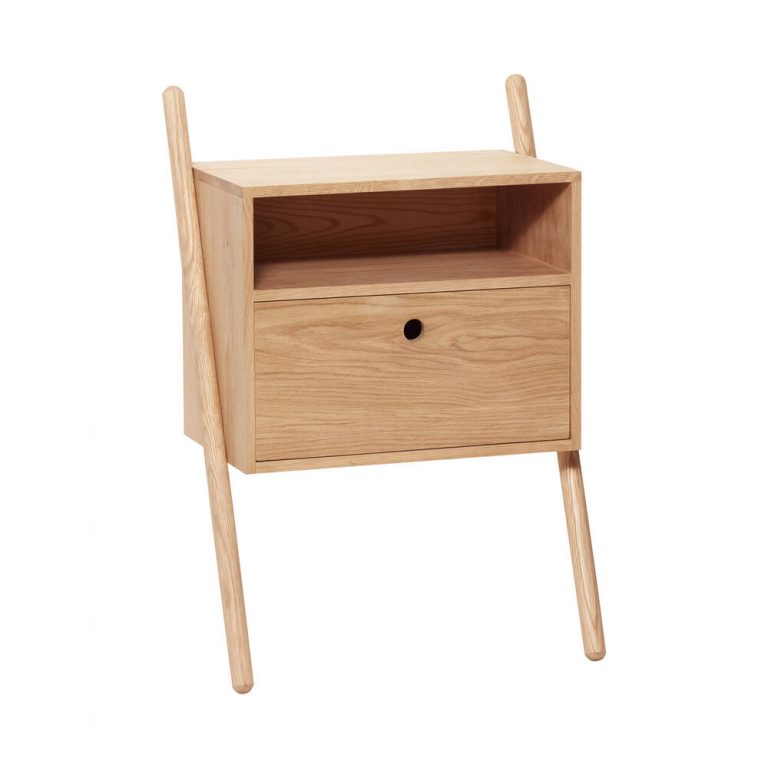 Lean Bedside Table - Natural by Hübsch