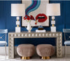 Totem Table Lamp in White Marble by Jonathan Adler