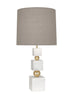 Totem Table Lamp in White Marble by Jonathan Adler