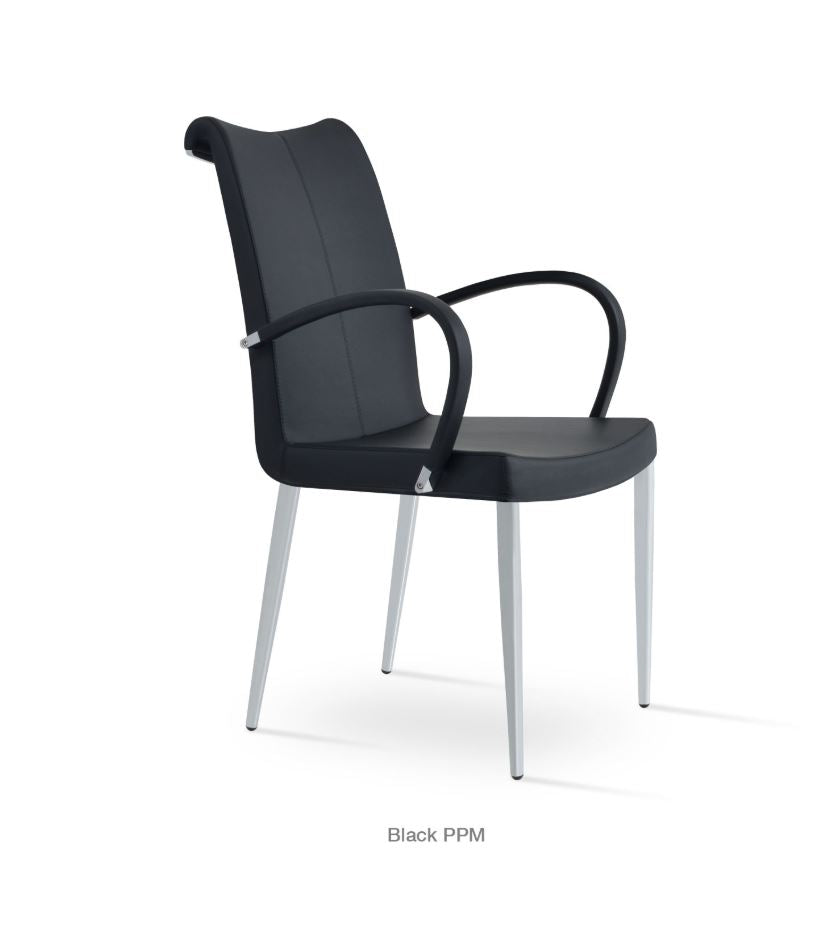 Chaise en métal avec bras tulipe par Soho Concept