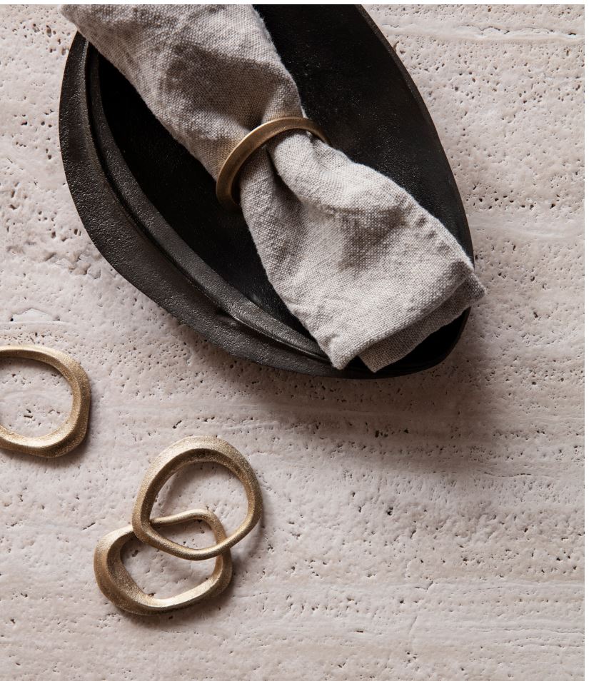 Flow Napkin Rings, Set of Four, by Ferm Living