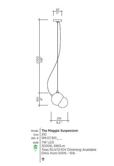 Suspension Maggie par VISO (Fabriqué au Canada)