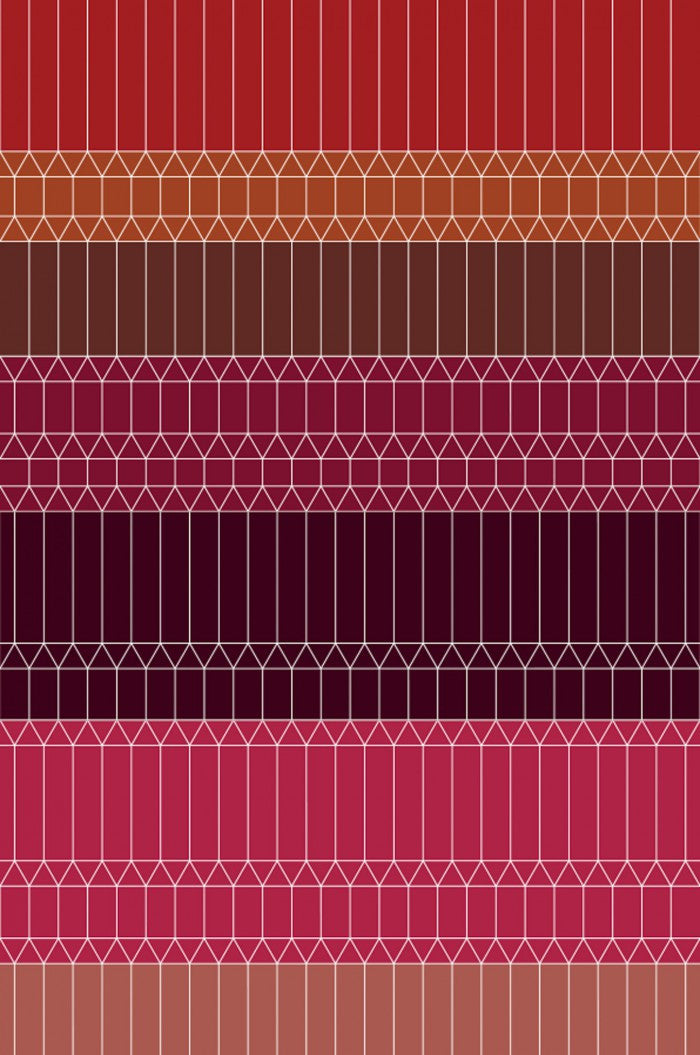 Zigzag Rouge par Edward van Vliet pour Moooi Carpets