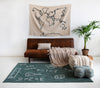 Canvas Map Wall Hanging by Lorena Canals