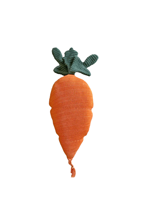 Cathy The Carrot Knitted Cushion by Lorena Canals