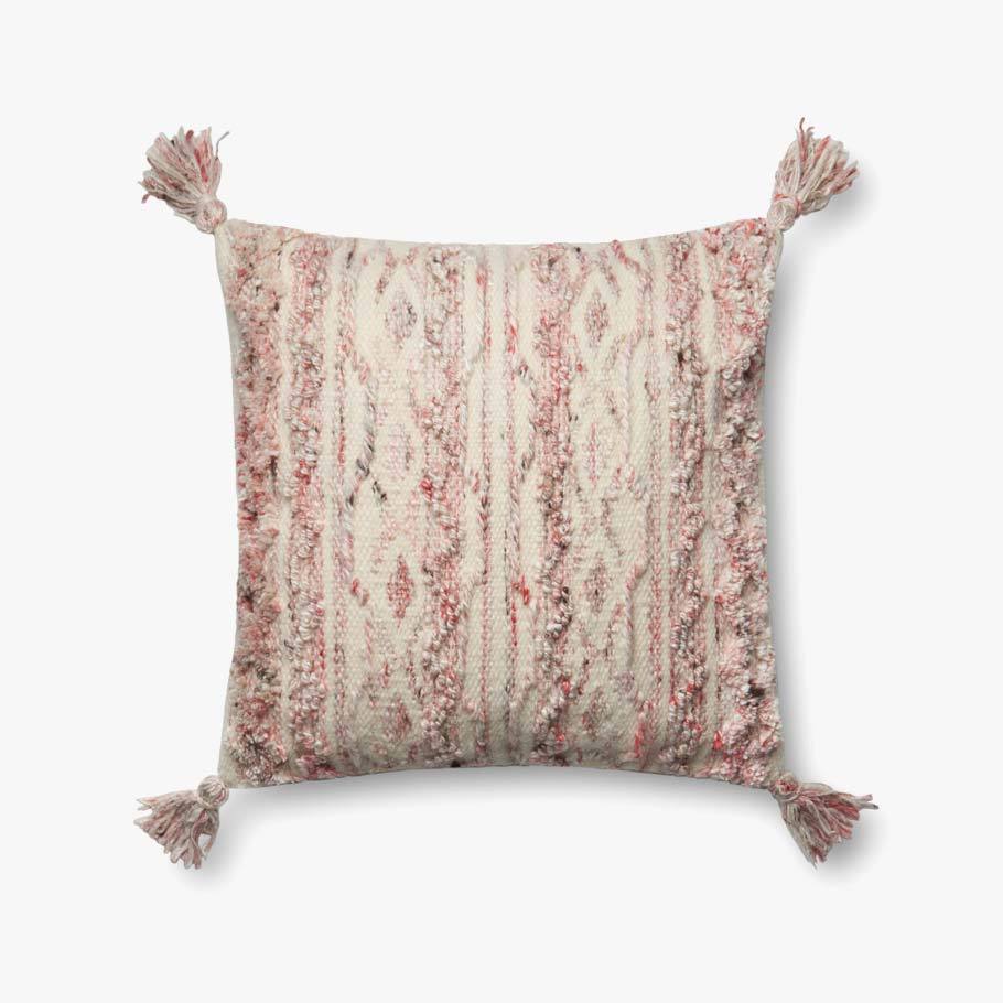 P0643 Pink / Ivory Pillow by Loloi