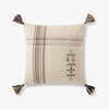 P0929 Natural / Charcoal Pillow by Loloi