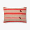P0718 Red / Natural Pillow by Loloi