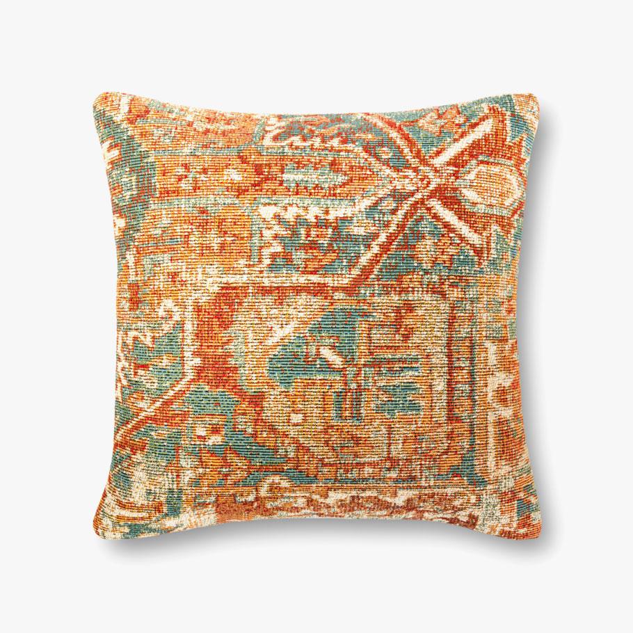 P0881 Rust / Multi Pillow by Loloi