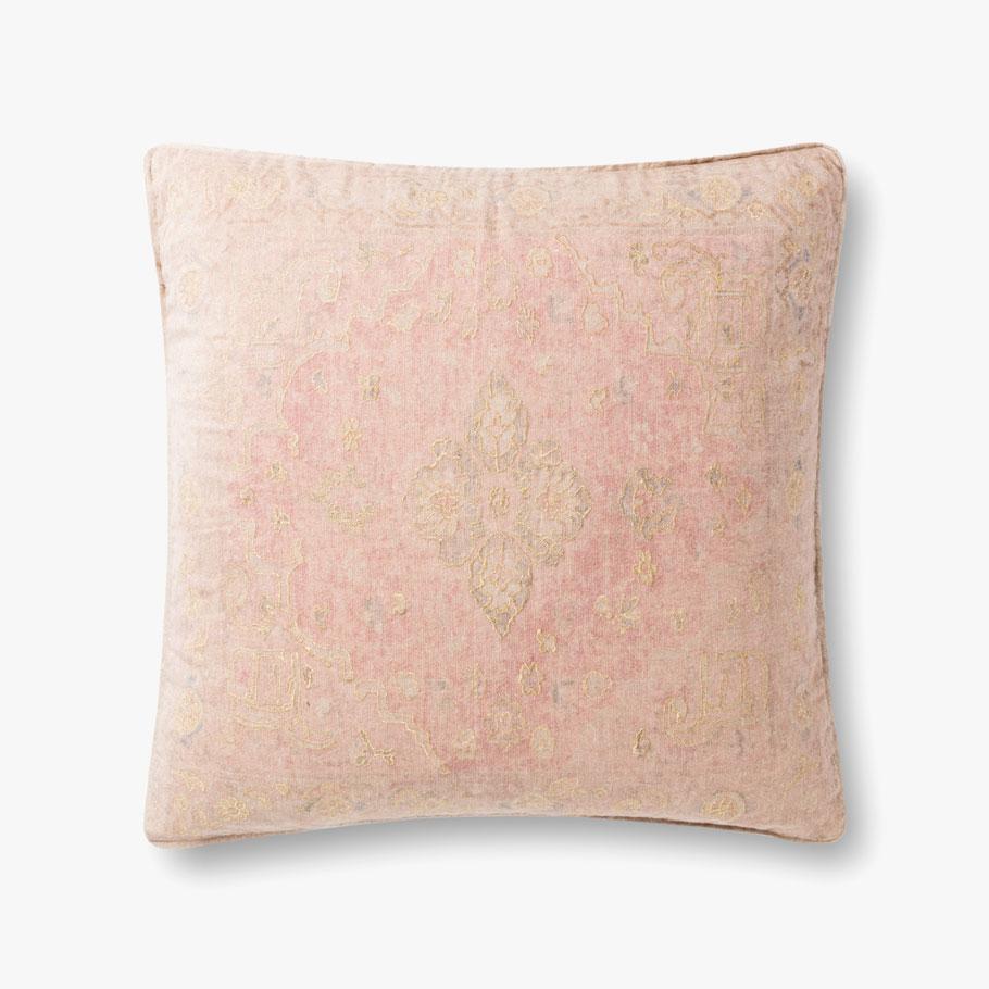P0894 Red / Gold Pillow by Loloi