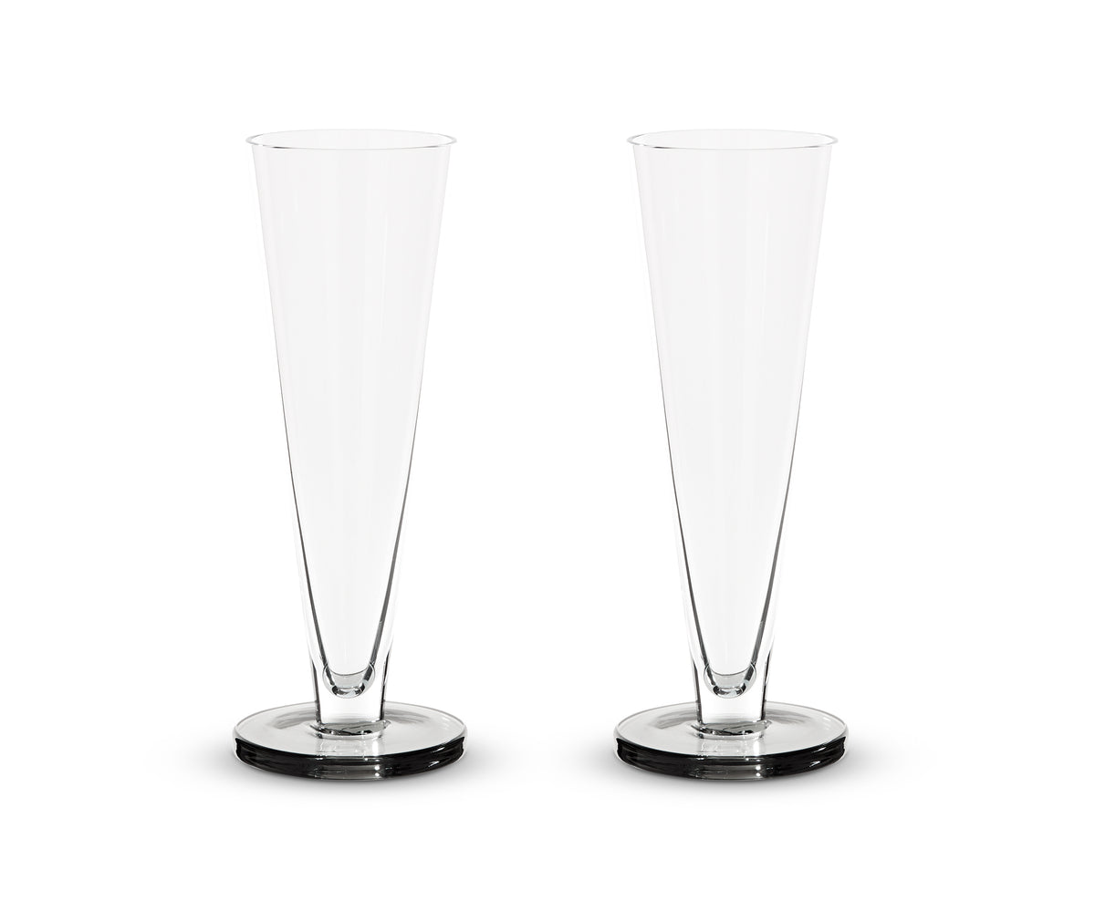 Puck Flute Glass Set of Two by Tom Dixon