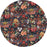 Rendezvous Tokyo Blue Round Rug by Moooi Carpets