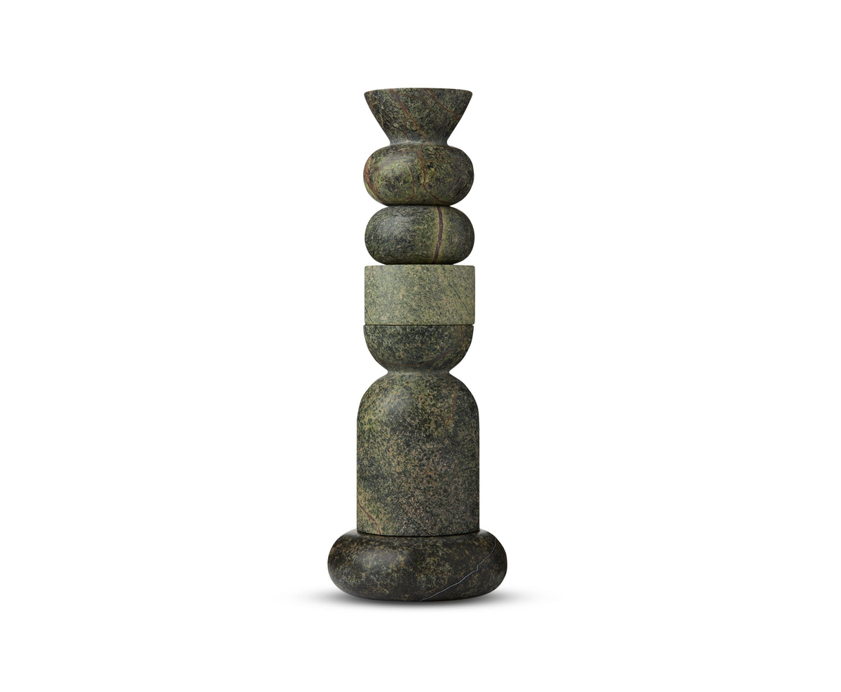 Stone Stacking Candle Holder - Green by Tom Dixon