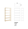 Cavetto Shelving Unit L940 with 6 Shelves by Karl Andersson & Söner