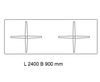 Table Rectangulaire Cross par Karl Andersson &amp; Söner (Tailles Partie 2)