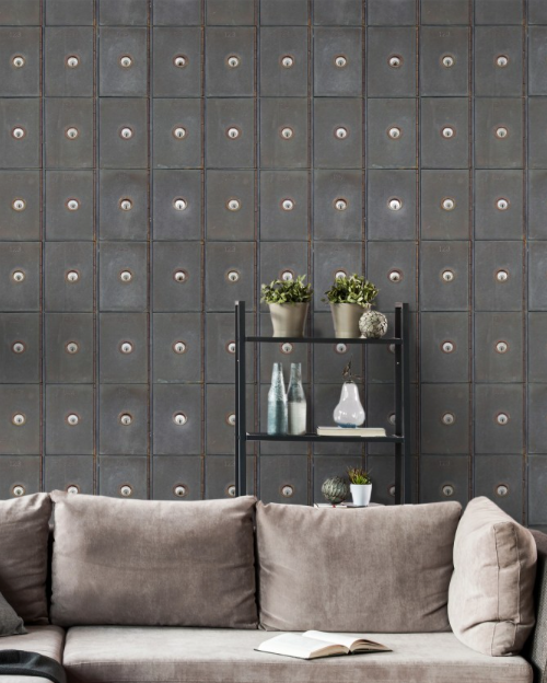 INDUSTRIAL METAL CABINETS Wallpaper by Mindthegap