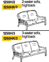 Sofa Highback 1250 by Dyrlund