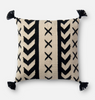 P0502 Black / Ivory Pillow by Loloi