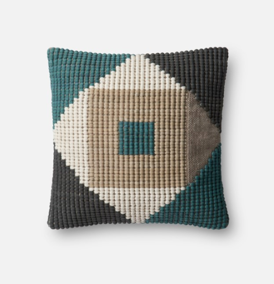 P0505 Teal / Multi Pillow by Loloi